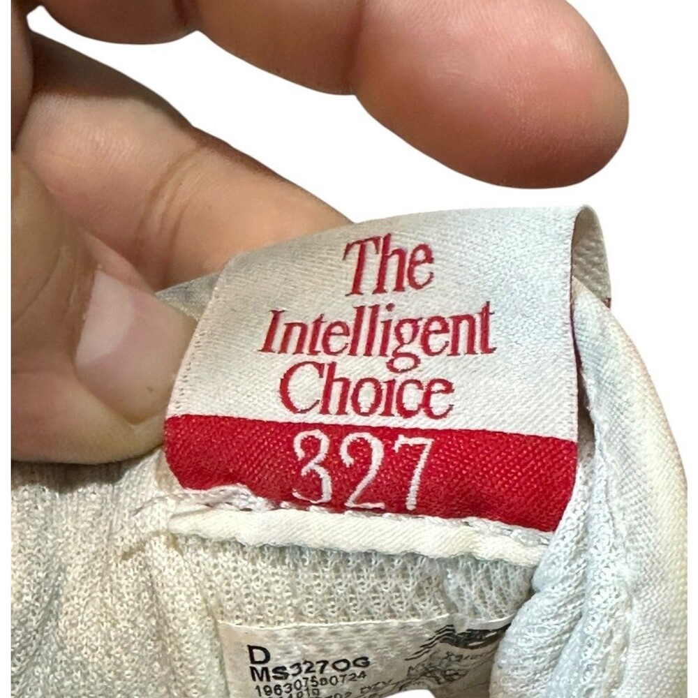 New Balance 327 White Blue Red Men's Low Top Leather Textile Sneakers Sz 12 - Picture 8 of 9